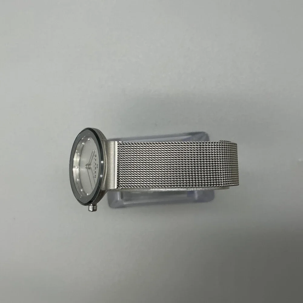 Skagen 358SSSD Womens Watch 26mm Silver Tone Mesh Stainless Steel New Battery